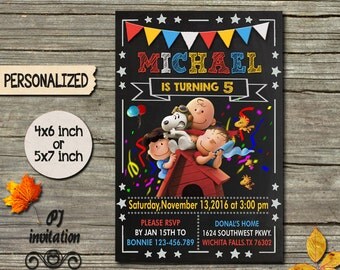 Snoopy Invitation / Snoopy Birthday Invitation / Snoopy Birthday / Snoopy Invite / Snoopy Printable / Snoopy Party / Snoopy Card / Peanuts