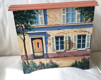handpainted wooden chest