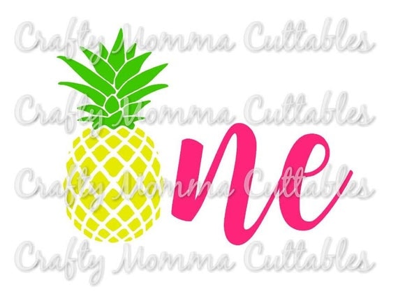 Download Pineapple ONE SVG file // First Birthday Svg // 1st birthday