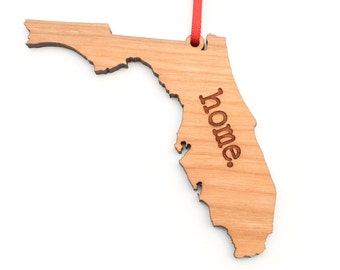 Florida home. Christmas Ornament - FL Florida State Ornament - Home Christmas Ornament