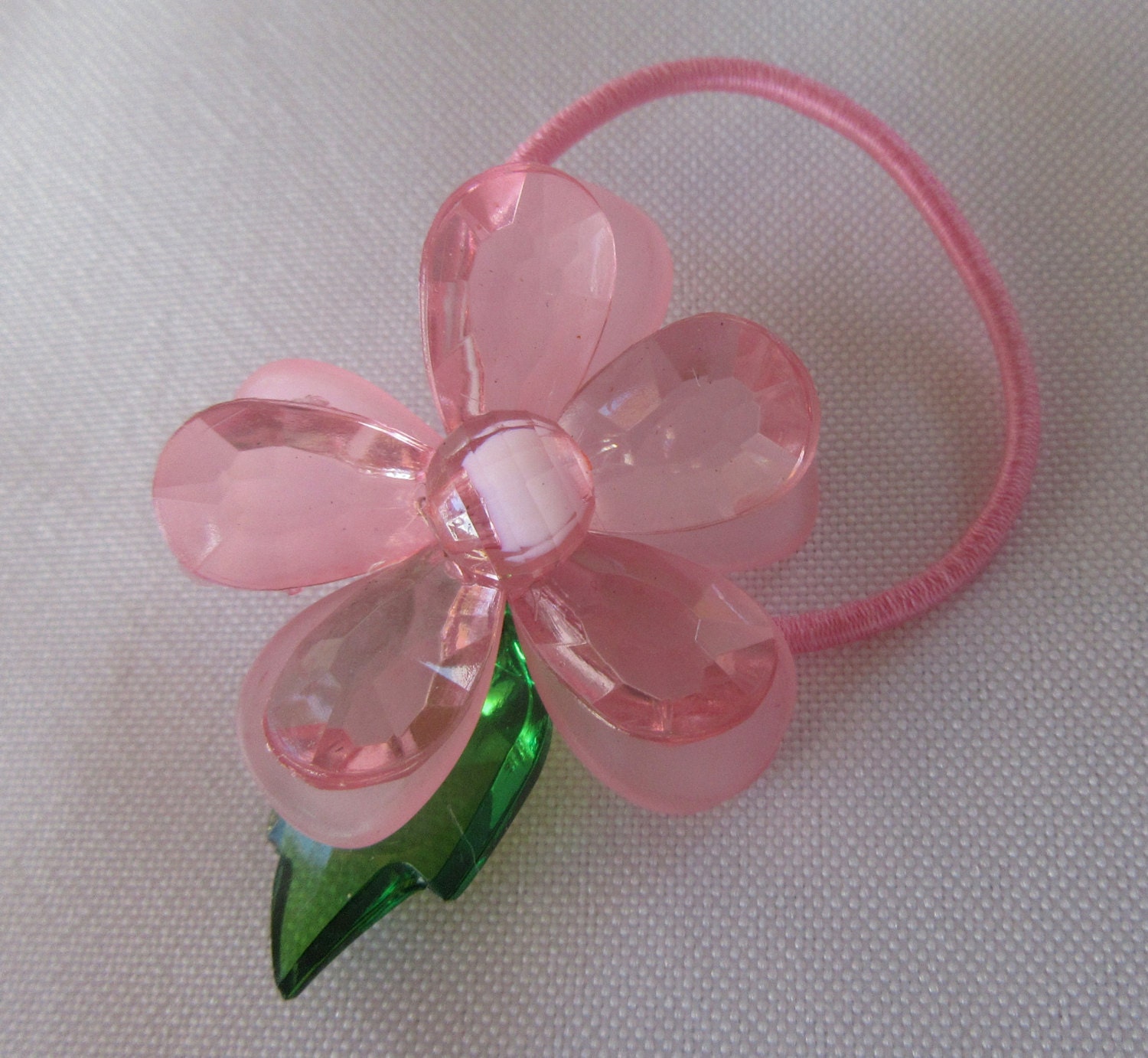 Flower hair ties 1 pair girls hair accessories