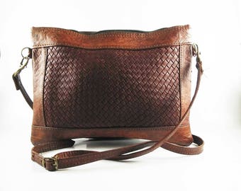 womens messenger bag, messenger leather bag, Moroccan leather bag, carpet leather bag, cross body bag gift idea, handmade leather bag