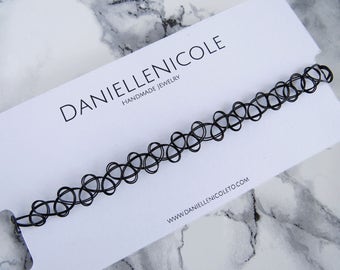Tattoo Choker, Black Tattoo Choker, Tattoo Choker Necklace, Choker Necklace, Black Choker, Simple Choker, Grunge Choker, Edgy