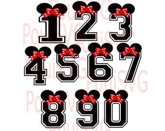 Minnie mouse bows SVG, Minnie Mouse numbers SVG ,Sports Fonts svg,Varsity fonts, BasketBall svg, Silhouette cut file,cricut cutting file