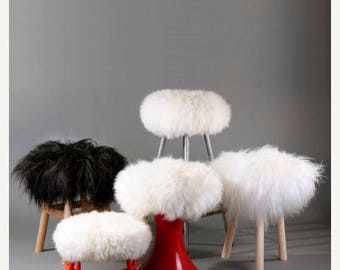 Spring sale Pure Sheepskin Stool Covers! Round / Square / Rectangle - Many sizes!!!