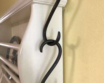 S Hooks - Hand Forged - Single Hook - Coat Hook - Curtain Hook - Civil War Reenactment - Fireplace Hook - Pot Hook - Camping Equipment