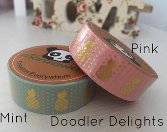 pineapple washi tape gold washi tape 10m