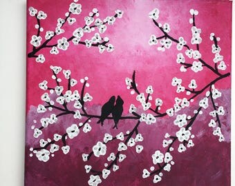 Bird canvas painting 20x20