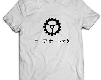 NieR:Automata Japanese Logo Unisex T-Shirt White Cotton