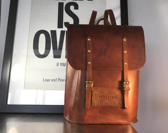 Large Leather Backpack, Handmade Backpack, Handmade Leather, Minimalist Leather, Minimalist Backpack, Minimalist Rucksack, Leather Rucksack