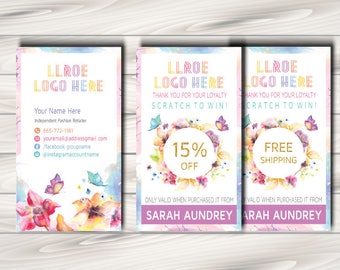 LLRoe Home Office Approved Fonts and Colors Fashion Consultant Digital Printable Scratch off Ticket Card - watercolour