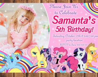 My Little Pony Birthday Invitation, My Little Pony Birthday, My Little Pony Invitation, My Little Pony Party, My Little Pony