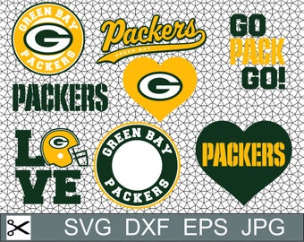Green Bay Packers Logo SVG Eps Dxf Jpeg Format Vector Design Digital Download File Silhouette Studio Cameo Cricut Design Cutting Machines