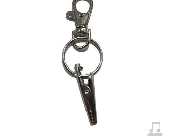 Silver Recreational Discreet Hidden Roach Clip Key Chain