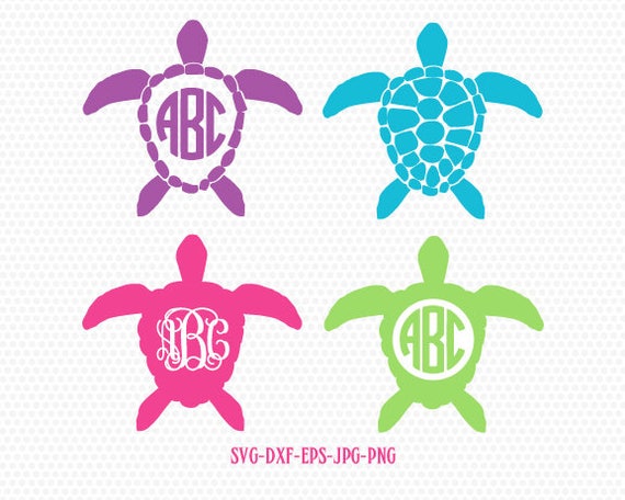 Sea Turtle SVG Sea Turtle Monogram frames SVG Sea Turtle