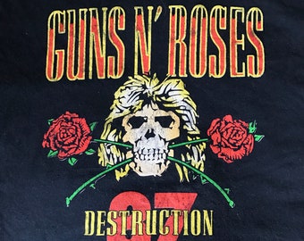 Guns N Roses t shirt uk tour 1987 size Xl