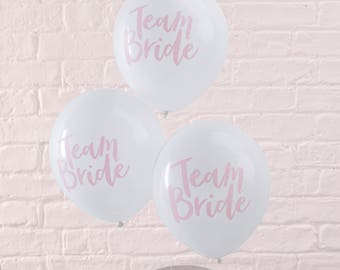 Pink & White Hen Party Balloons - Team Bride