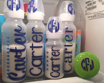 Personalized Baby Bottles, Cool Kids, Monogram, Baby, Sippy Cups, Kid Cups, Daycare Labels, School Supplies, Name Decal, Kids, School Labels