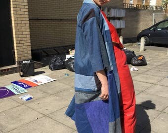 Handmade patchwork denim Japanese Boro Jacket