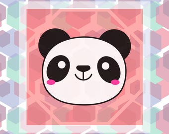 Digital Panda Art Print