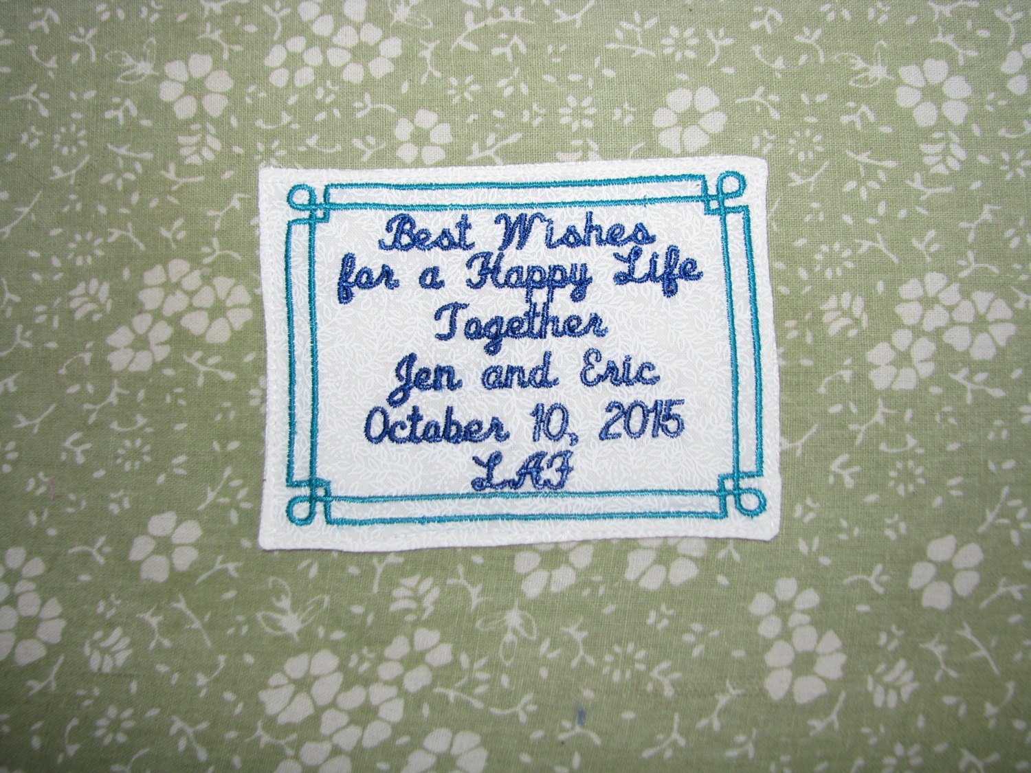 Personalized Custom Embroidered Label. For Quilts
