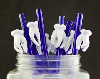 Tooth Glass Straw / Dental Hygentist / Dental Assistant / Dentist Gift / Tooth Fairy / Human Teeth / You Choose the Color / Made to Order
