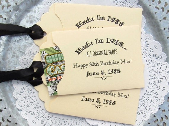 Adult Birthday Favors | Adult Party Favor | 80th Party Favors | Lotto Ticket Favors | Birthday Lottery Favors | Milestone Birthday Favors| Il_570xn