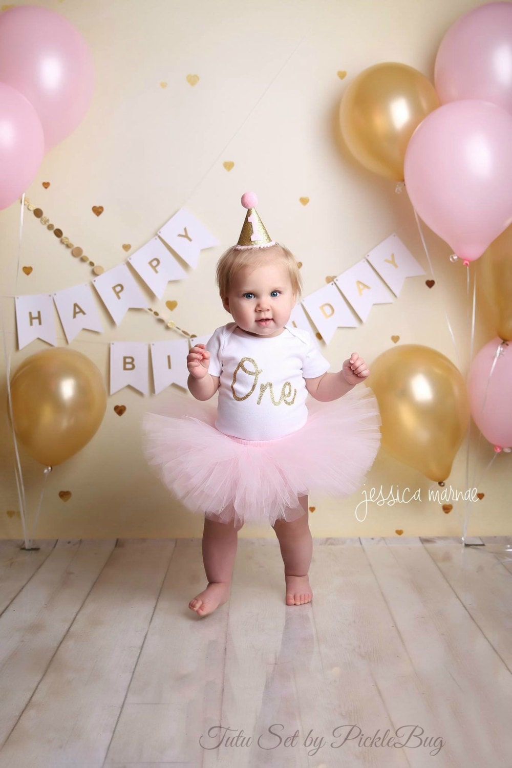 First Birthday Outfit Girl Cake Smash Outfit Girl Pink and