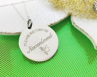 Please Return To - Sterling Silver - Neverland - Peter Pan Jewelry