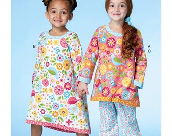 GIRLS SLEEPWEAR PATTERN / Nightgown - Nightie or Pajamas - Pjs / Sizes 2 to 5 or 6 tp 8