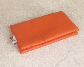orange wallet, vegan wallet, fabric wallet, slim wallet, cool wallets, travel wallet, credit card wallet, thin wallet, cute wallets