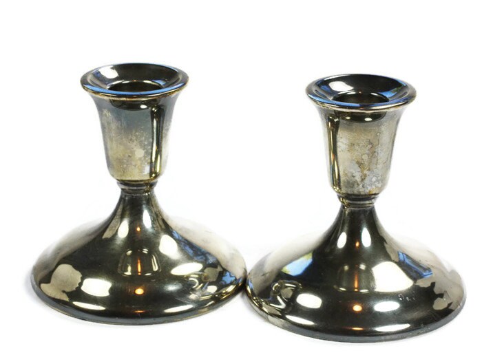 International Silver Candlestick Holders by PastSplendors on Etsy