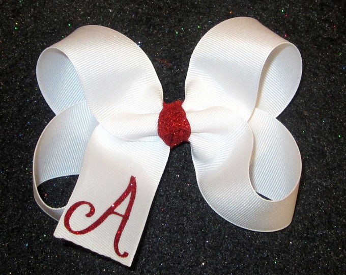 Monogram Hair Bow, Initial hair bow, Monogrammed Bows, Girls Bows, Boutique Hairbows, Big Hair Bow, Personalized Hair Bows, 5 inch Hairbows