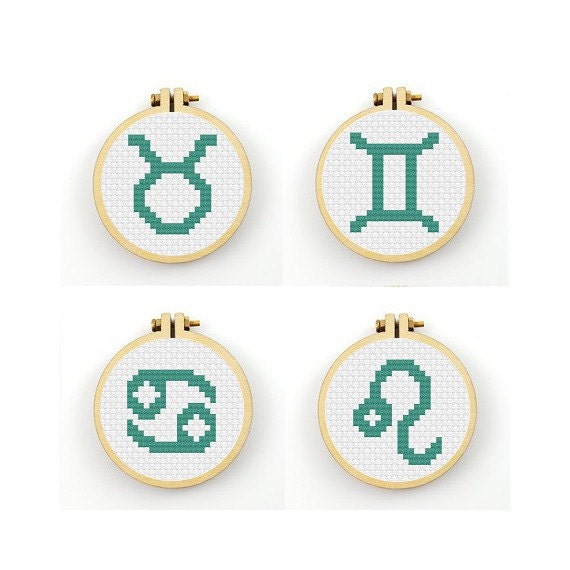 Zodiac pattern stitch cross