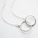 Silver Circle Necklace - Interlocking Rings Necklace