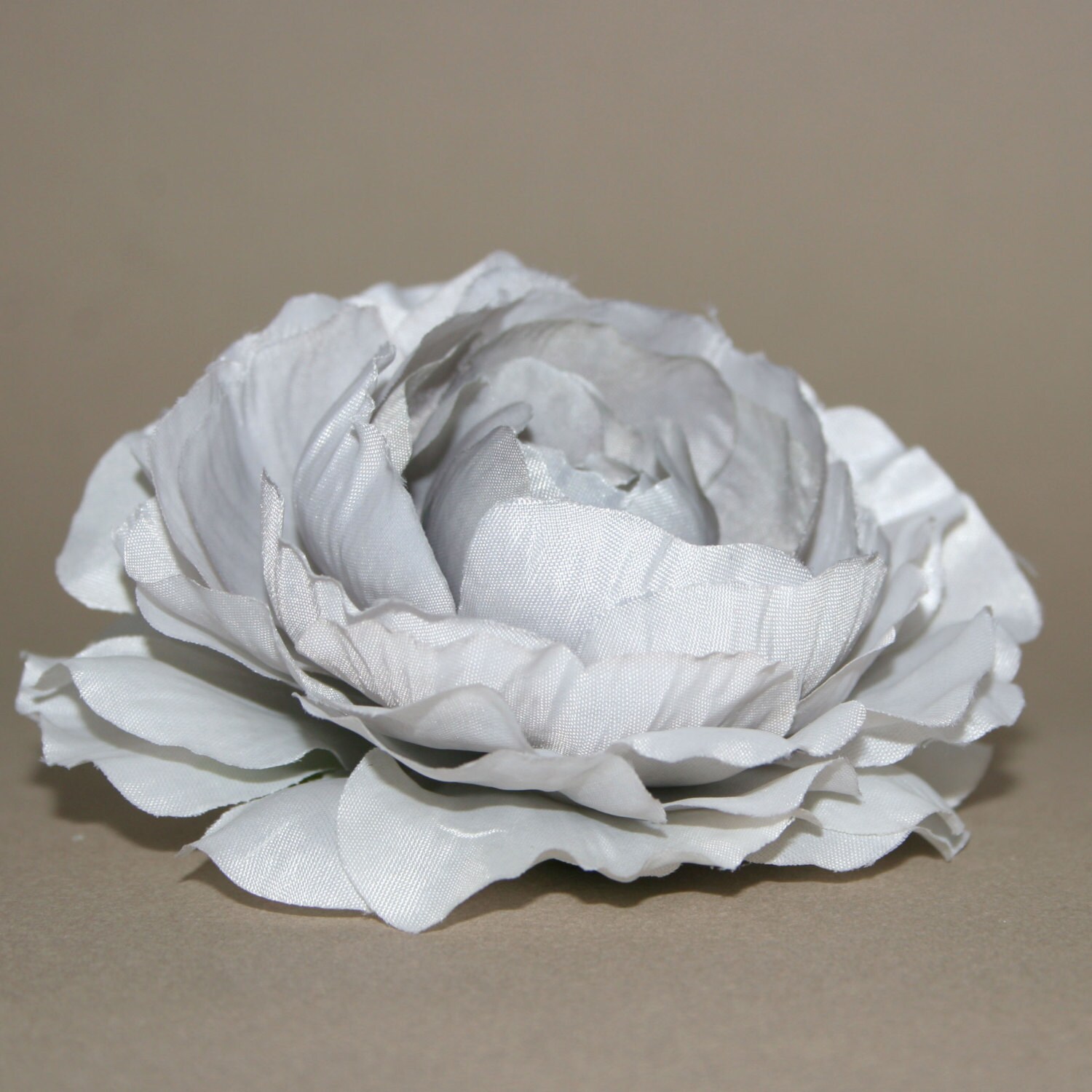 Light Grey Gray Silk Ranunculus Artificial Flower Heads