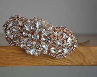 Rose Gold Headband, Bridal headband , Wedding headband, Bridal Headpiece, Pearl Wedding Headband