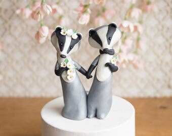 Eurasian Badger Wedding Cake Topper by Bonjour Poupette