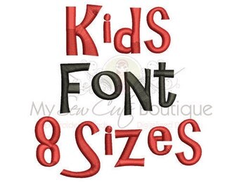 Embroidery Font Designs - Machine Monogram Fonts PES Letters - 8 Sizes - Instant Download