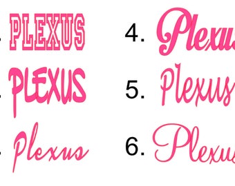 Plexus Decal, Assorted Sizes & Colors, Pick-a-size, Pick-a-Color