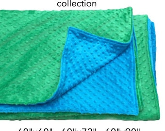 LARGE MINKY BLANKET- You Pick Colors and Size- 60"x60", 60"x72", 60"x90"-minky blanket- twin size blanket- minky throw blanket- sofa blanket
