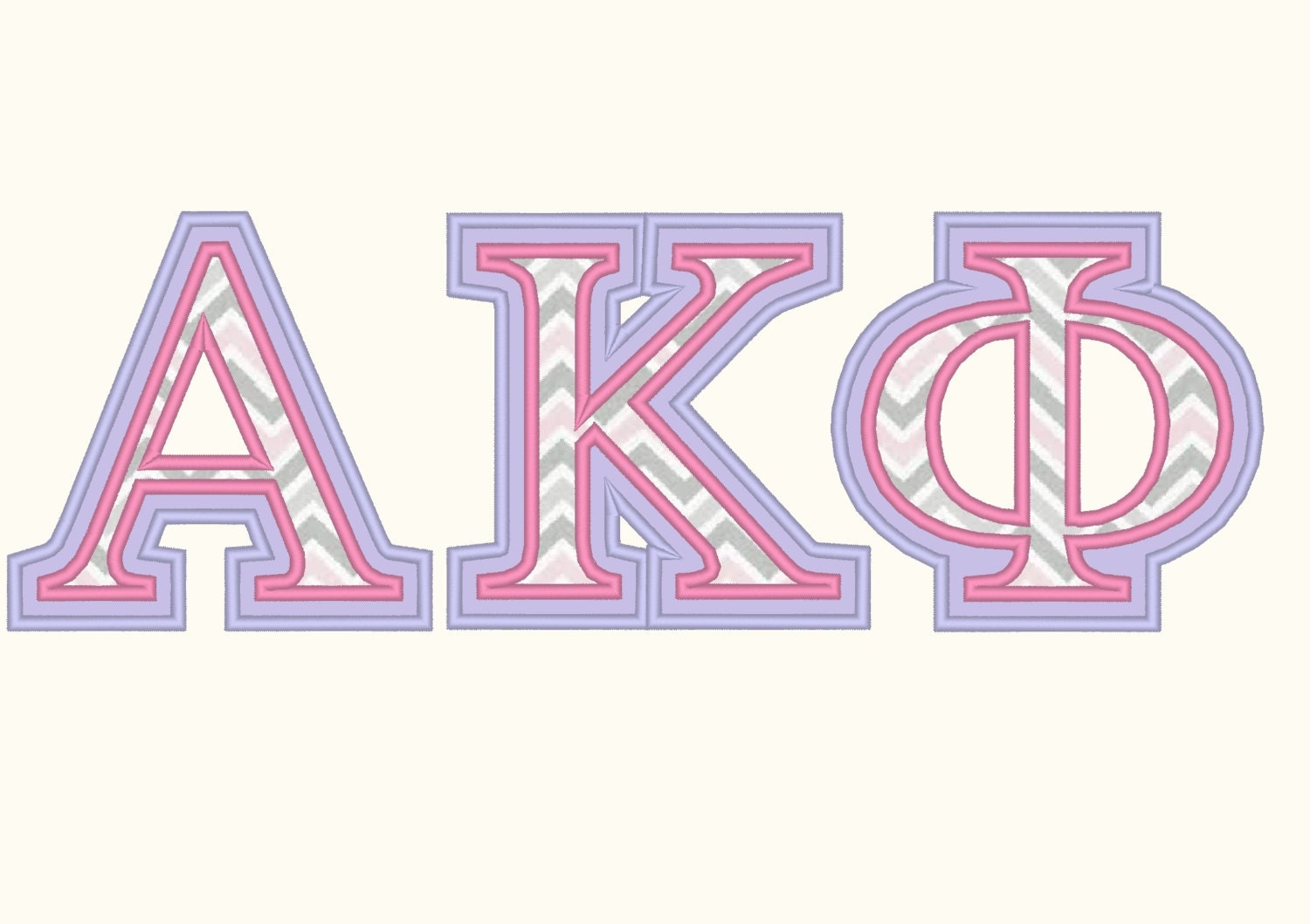 Whole Greek font alphabet ABC letters 2 step applique 2