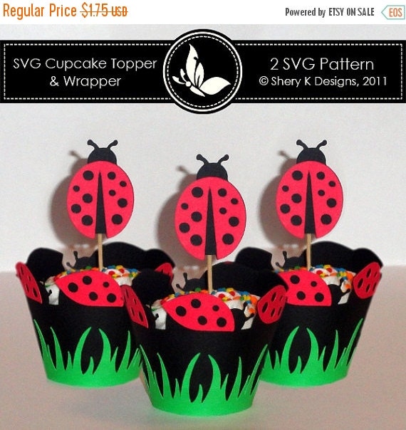 Download 40% off SVG Ladybug Cupcake Topper and Wrapper by ...