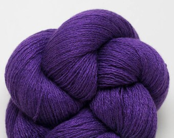 Purple Silk Cashmere Lace Weight Recycled Yarn, SCH00238