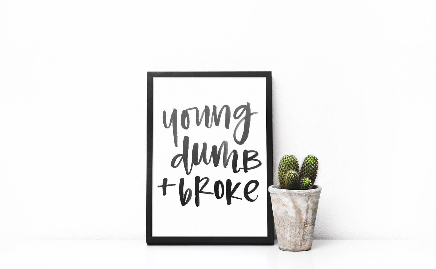 Young Dumb & Broke Printable Art Khalid Lyrics Graphic PDF