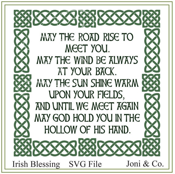 Irish Blessing svg download Celtic blessing Celtic Knots