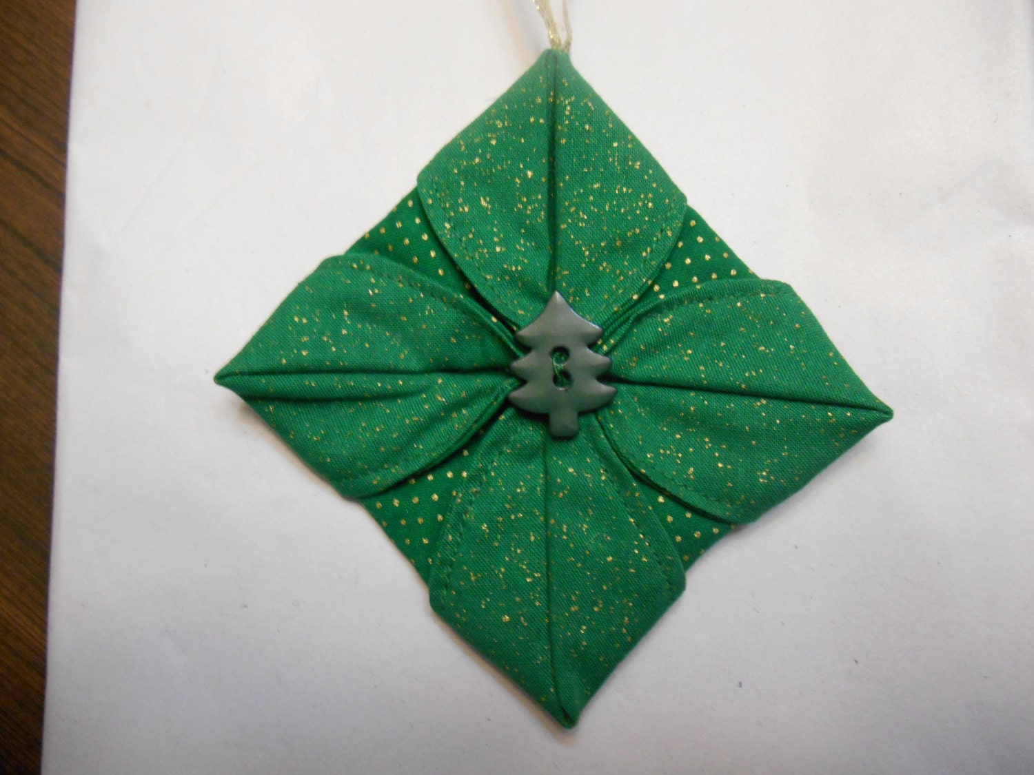 christmas ornament folded star fabric by loonmtembroidncrafts christmas ornament folded star fabric by loonmtembroidncrafts