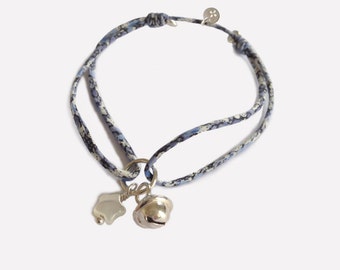 Liberty Bracelet Sterling Silver Bell • Star in Mother of pearl • for Woman