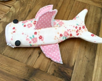 Shark Zipper Case- Shark Pouch- Shark Bag- Shark Coin Purse- Shark Pencil Case- Hawaiian Shark- Pencil Case- Pouch-Accessory Pouch-Small bag