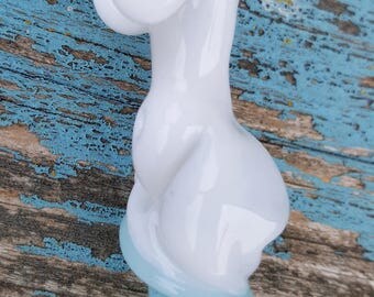 Ice Maiden Glass Goddess Statue - Lampwork Goddess Bead, Unusual Beads, Goddess Sculpture SRAJD, GBUK, fhf